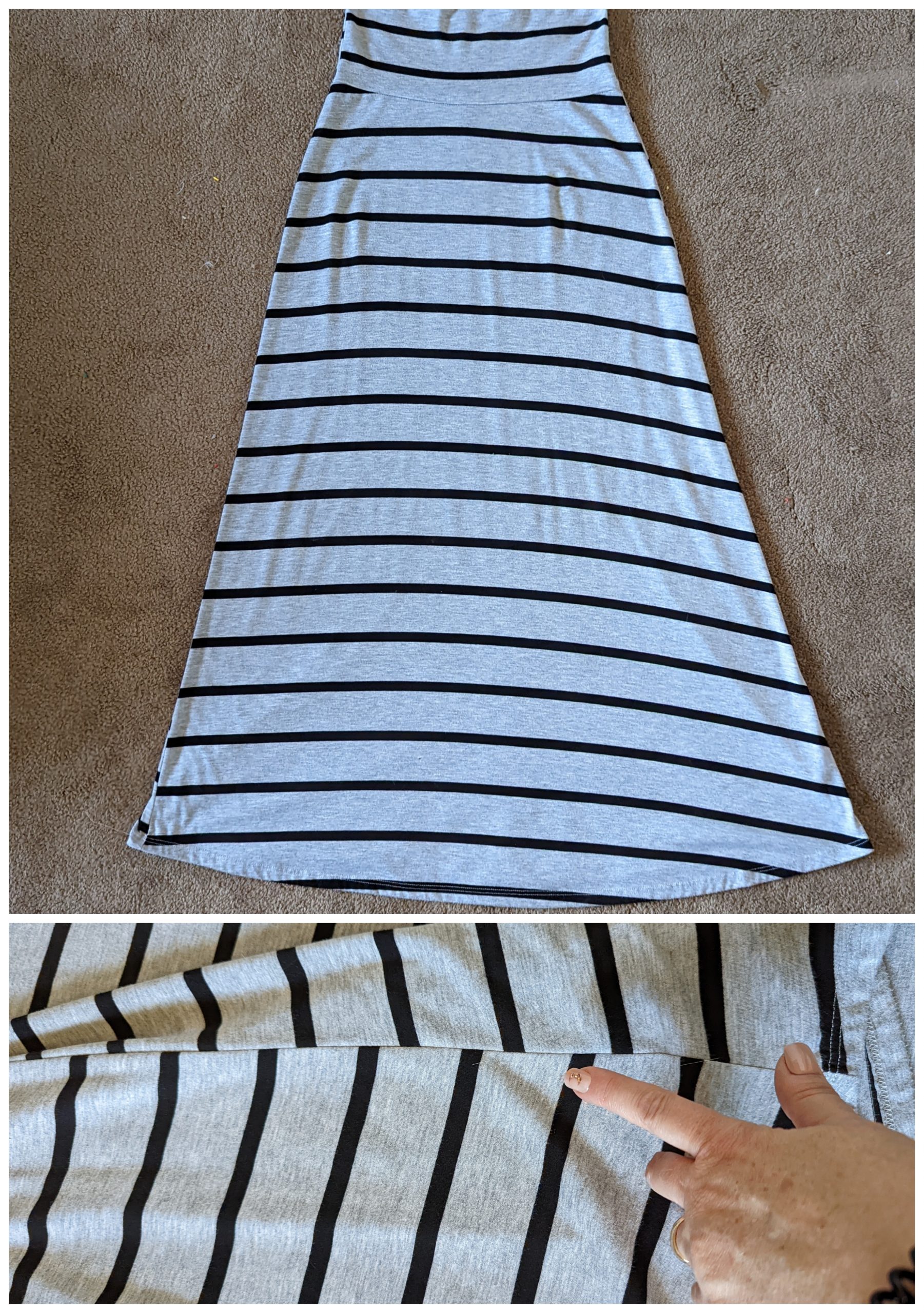 Easy 30 Minute Maxi Skirt Alteration - Koetiquemade