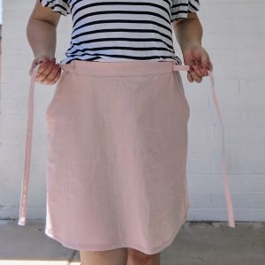 DIY How to Sew Flat Front Elastic Back Skirt with Pockets Tutorial